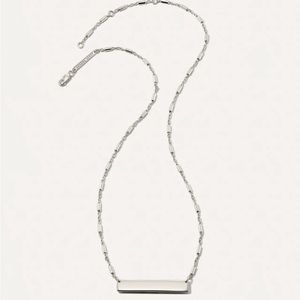 Kendra Scott Allison Pendant Necklace in Sterling Silver engraved with ATX, NWT